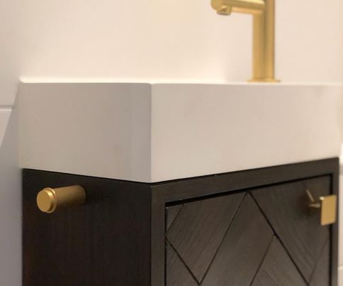 toilet detail matt gold tap