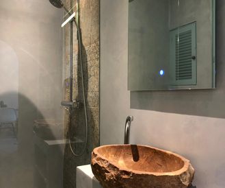 bathroom stone sink